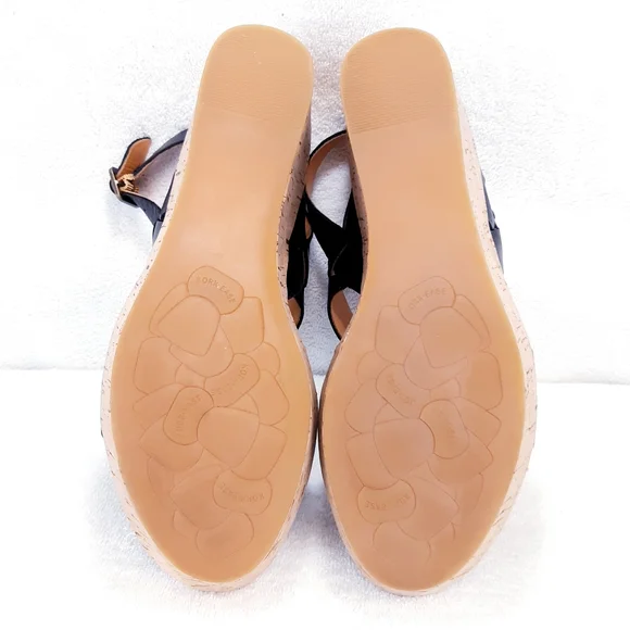 KORK-EASE AUSTIN BLACK LEATHER WEDGE SANDAL - Picture 14 of 16